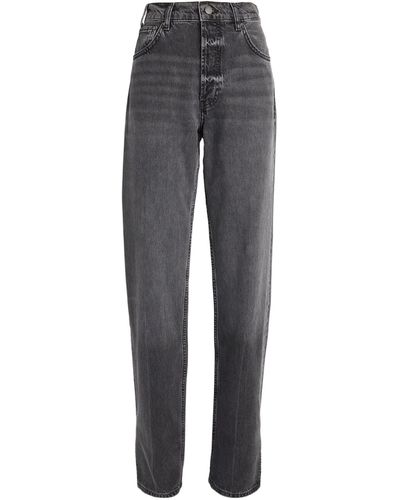 Anine Bing Roy Straight Jeans - Gray