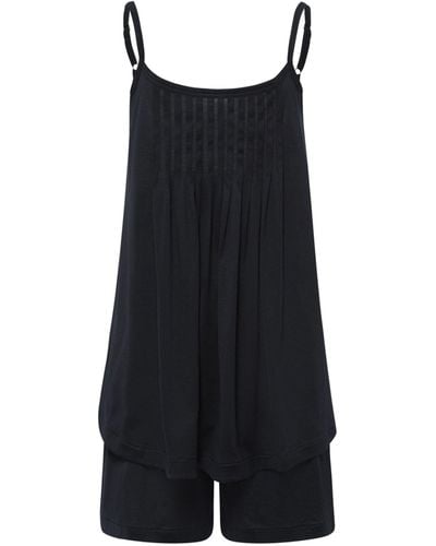 Hanro Cotton Juliet Pyjama Set - Black