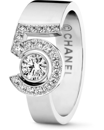 Chanel White Gold And Diamond N ̊5 Ring