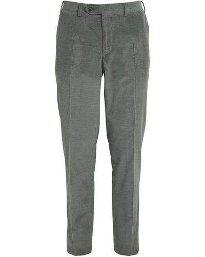 Canali Cotton-cashmere Corduroy Pants - Grey