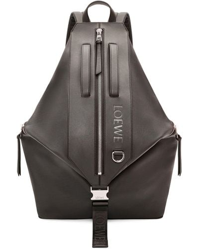 Loewe Leather Convertible Backpack - Gray