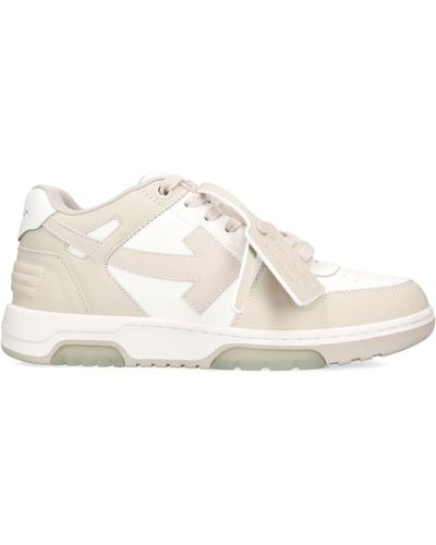 Off-White c/o Virgil Abloh Leather Out Of Office Trainers - Natural