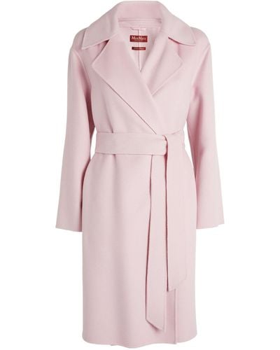 Max Mara Wool-blend Belted Coat - Pink