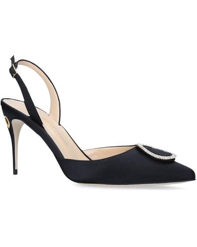 Jennifer Chamandi Vittorio Slingback Court Shoes 85 - Black
