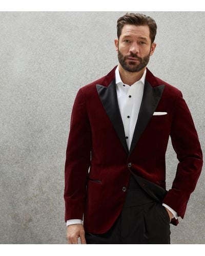 Brunello Cucinelli Velvet Tuxedo Jacket - Red