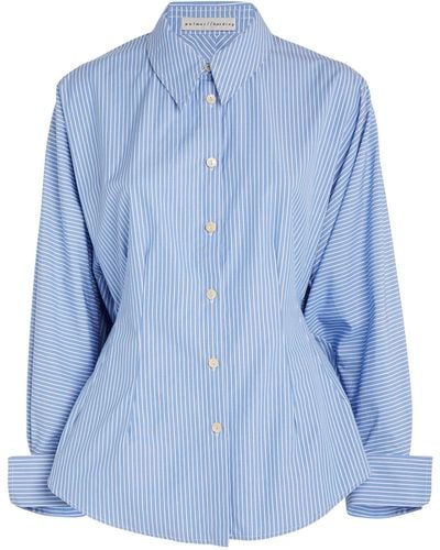 Palmer//Harding Striped Solo Shirt - Blue