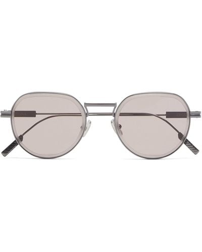 ZEGNA Gunmetal Sunglasses - Gray