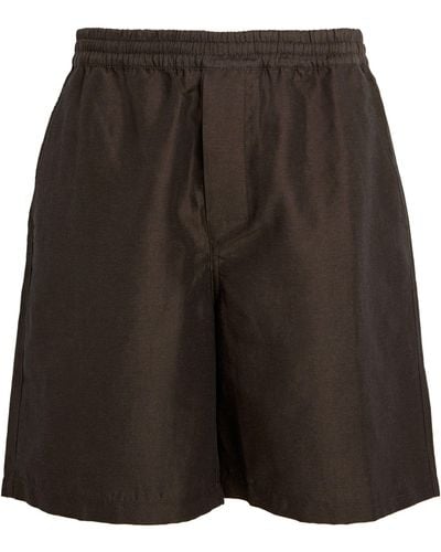 CDLP Linen-blend Bermuda Shorts - Black