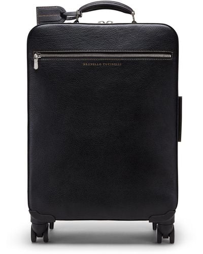 Brunello Cucinelli Leather Suitcase - Black