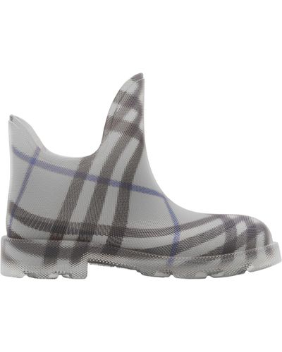 Burberry Low Marsh Rubber Boots - Grey
