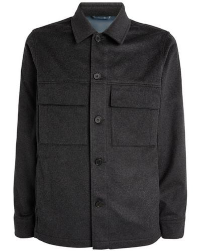 Paul Smith Wool-cashmere Overshirt - Black