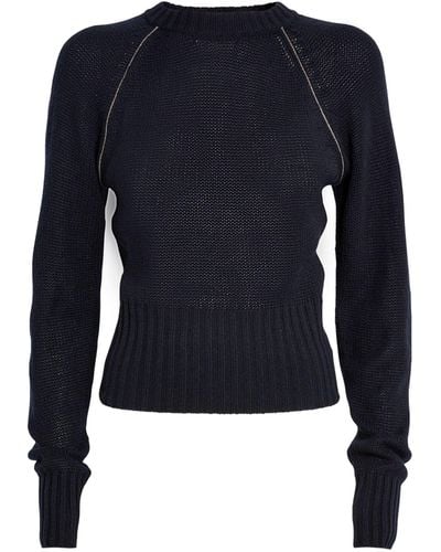 Fabiana Filippi Cashmere Embellished-detail Sweater - Blue
