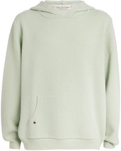 God's True Cashmere Cashmere And Tiger's Eye Hoodie - Green