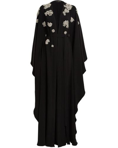 Zuhair Murad Embellished Long Cape - Black
