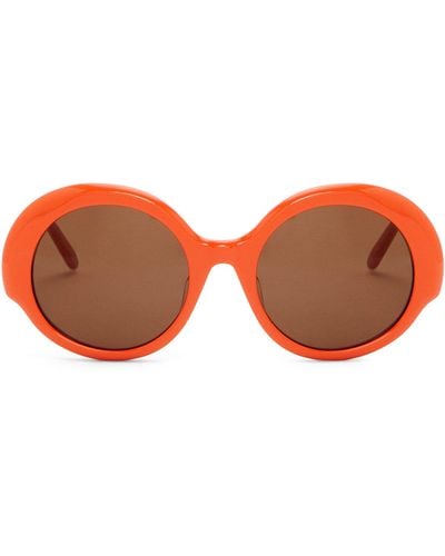 Loewe Thin Round Sunglasses - Red