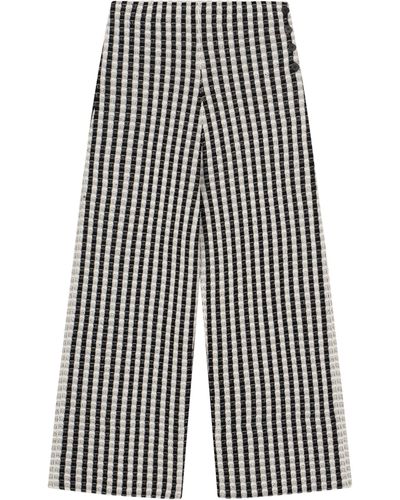 Aeron Knitted Check Manifest Trousers - Black