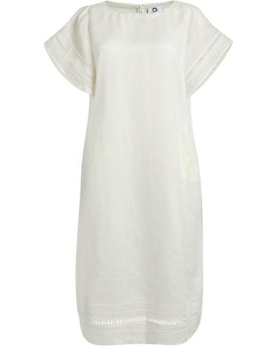 Marina Rinaldi Linen Tunic Midi Dress - White