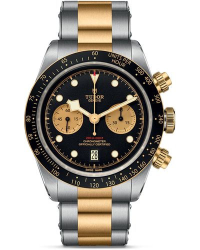 Tudor Black Bay Chrono Stainless Steel And Yellow Gold Watch 41mm - Metallic