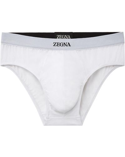 Zegna Cotton-blend Briefs - White