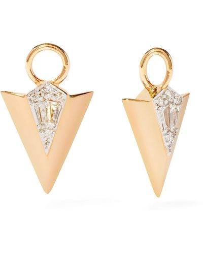 Annoushka Yellow Gold And Diamond Flight Arrow Earring Drops - Metallic