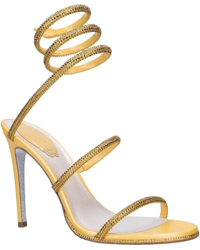 Rene Caovilla Embellished Cleo Sandals 105 - Yellow