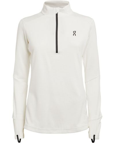 On Shoes Long-sleeve Climate Zip-up T-shirt - White