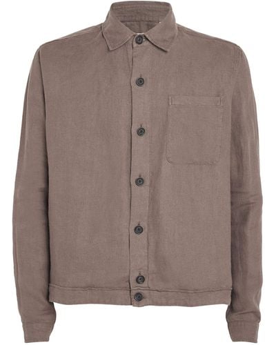 Oliver Spencer Linen Milford Shirt-jacket - Brown