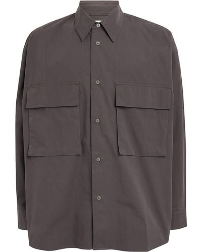 Studio Nicholson Oversized Pocket-detail Shirt - Grey