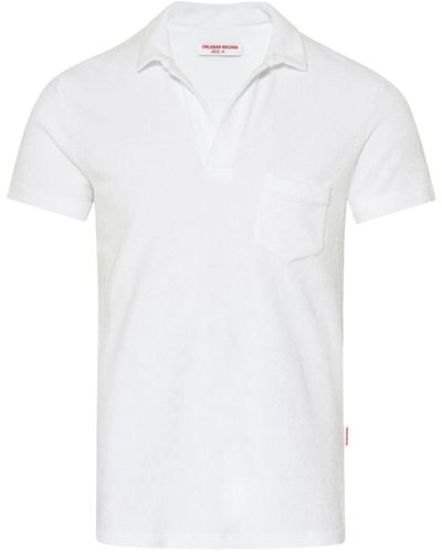 Orlebar Brown Terry Towelling Resort Polo Shirt - White