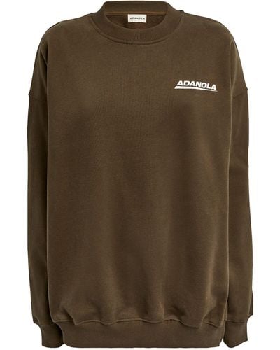 ADANOLA Oversized Logo Sweatshirt - Green
