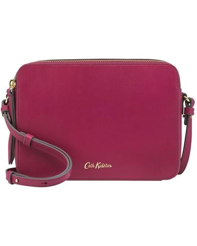 Cath Kidston Leather Cross Body Bag - Purple