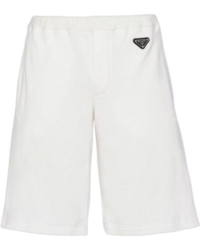 Prada Terry Towelling Bermuda Shorts - White