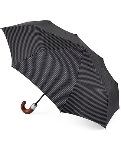 Fulton Striped Umbrella - Black