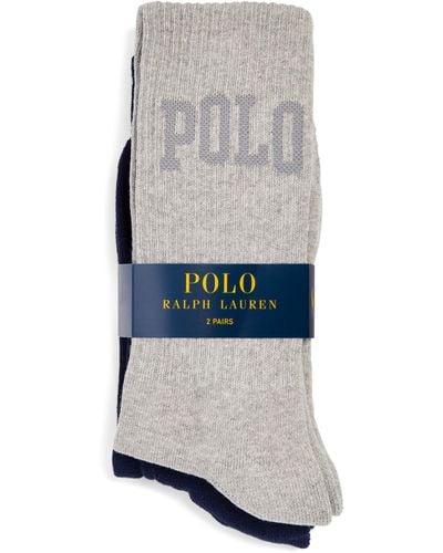 Polo Ralph Lauren Cotton-blend Polo Bear Socks - Grey