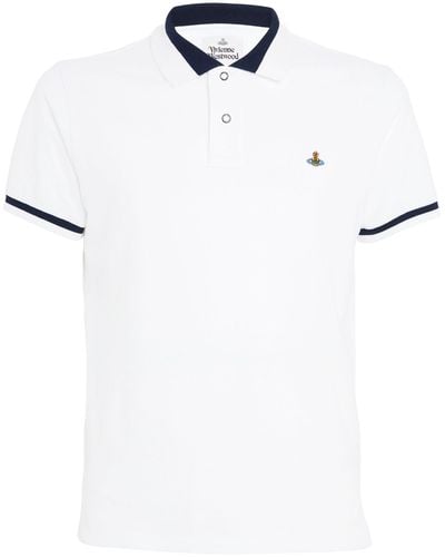 Vivienne Westwood Orb-embroidered Polo Shirt - White