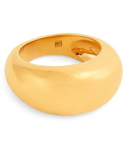 Timeless Pearly Gold-plated Chunky Ring - Metallic