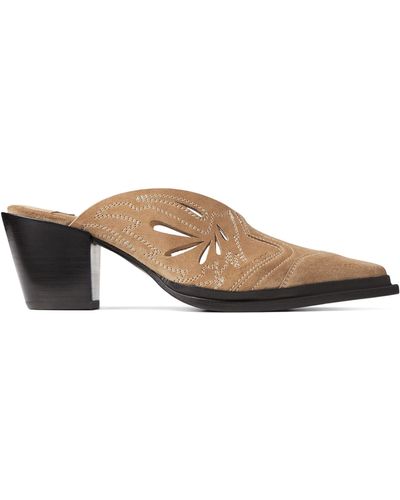 Jimmy Choo Cece 60 Leather Mules - Brown