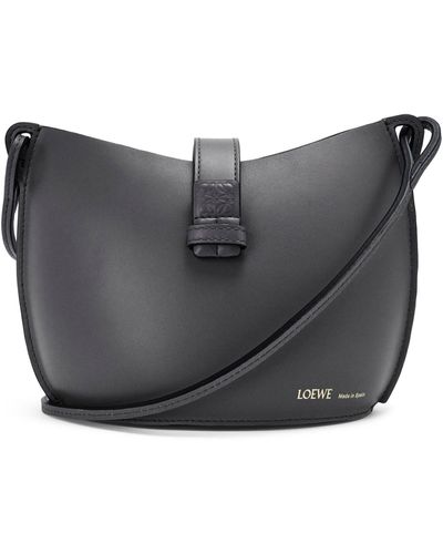 Loewe Mini Leather Moulded Bucket Bag - Black