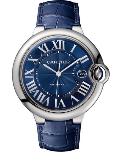 Cartier Steel Ballon Bleu De Watch 42mm - Blue