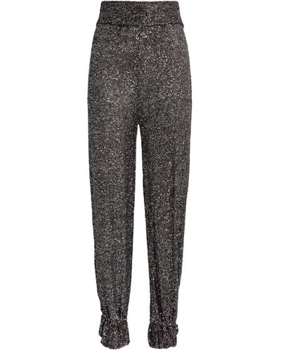Hayley Menzies Sequinned Moonshine Tapered Trousers - Grey