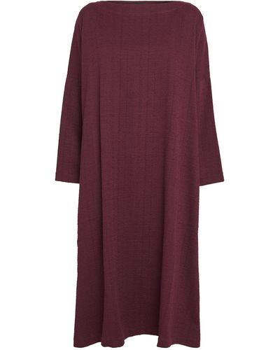 Eskandar Cotton Imperial Dress - Purple