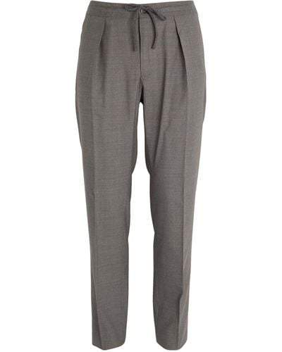 Slowear Wool Drawstring Tailored Trousers - Grey