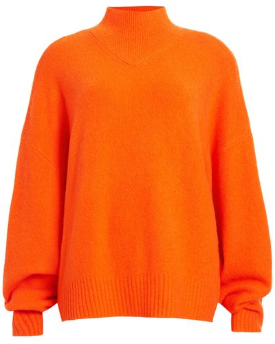 AllSaints Wool-blend Asha Sweater - Orange