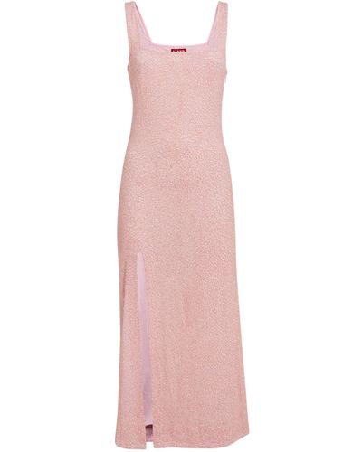 STAUD Beaded Le Sable Midi Dress - Pink