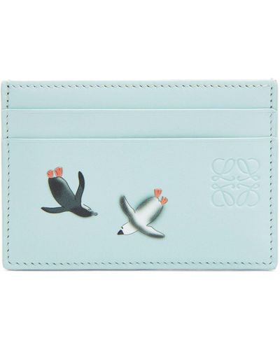 Loewe X Suna Fujita Leather Card Holder - Blue