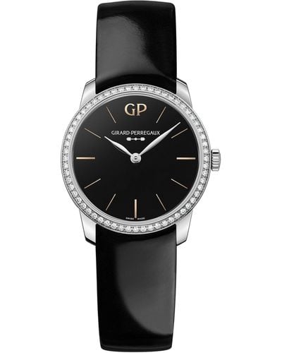 Girard-Perregaux Stainless Steel, Diamond And Onyx 1966 Infinity Edition Watch 30mm - Black