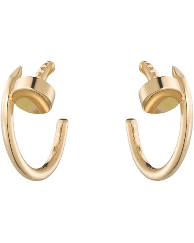 Cartier Yellow Gold Juste Un Clou Hoop Earrings - Metallic