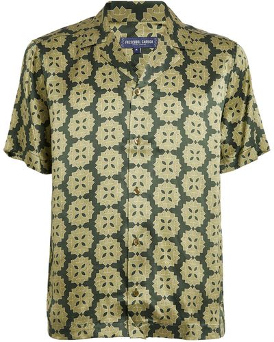 Frescobol Carioca Silk Short-sleeve Shirt - Green