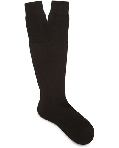 Zegna Cotton Knee Socks - Black