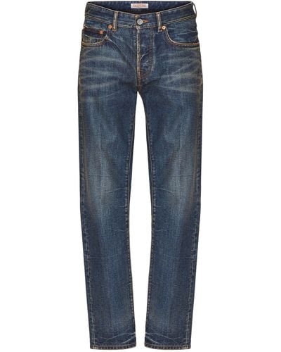 Valentino Garavani Distressed Slim Jeans - Blue
